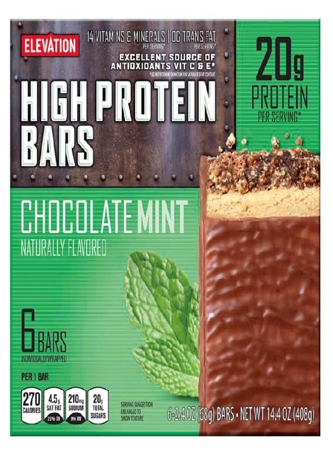 Millville Elevation Mint Chocolate and Chocolate Peanut Butter High Protein Bars 14.4oz 408g (Pack of Four) - Image 2